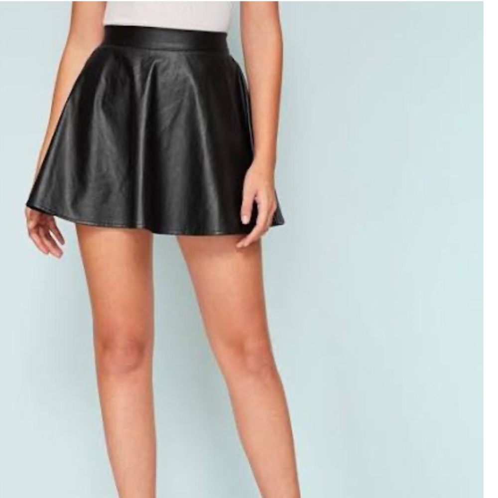 Faux leather skirt